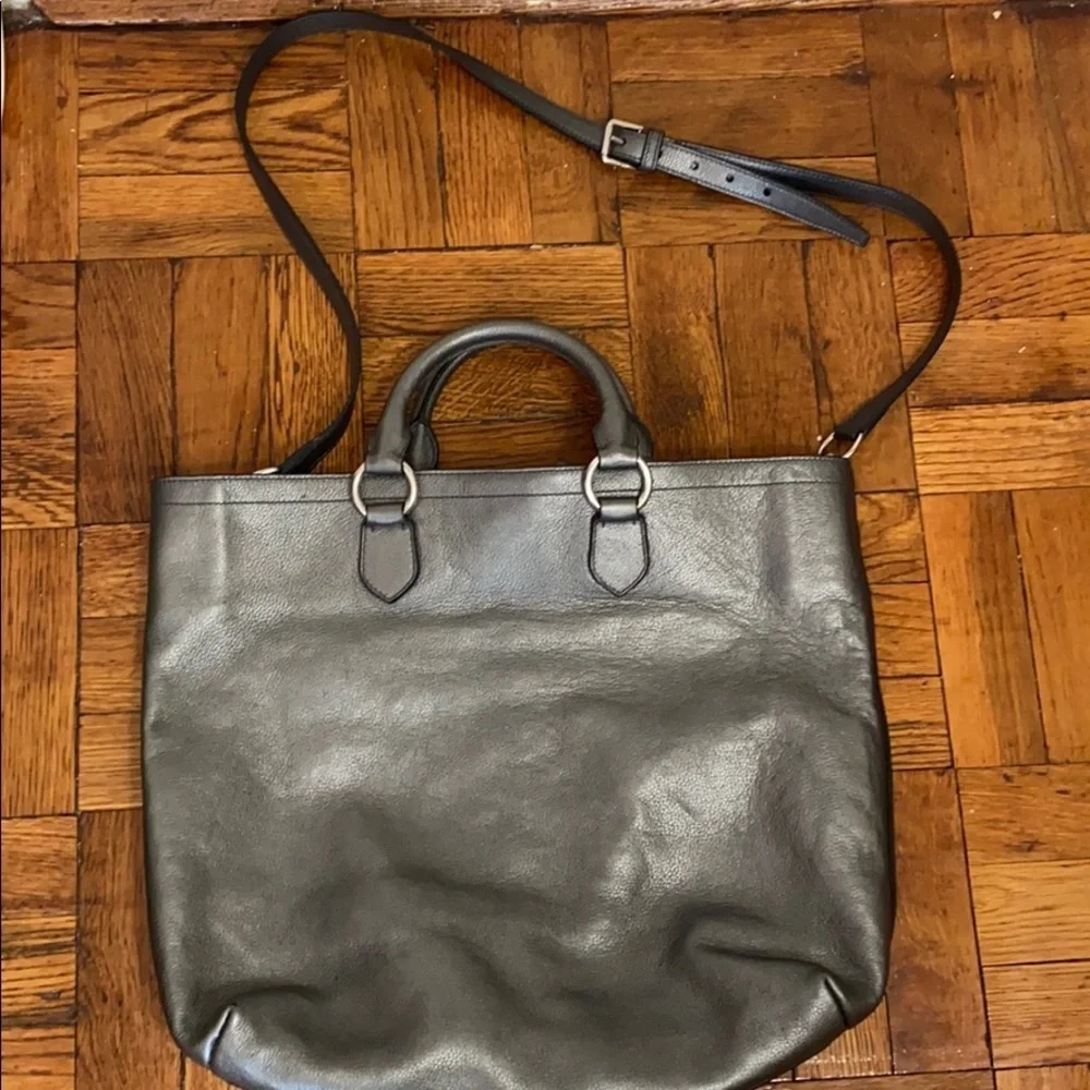 Ralph Lauren gray/silver tote & crossbody bag